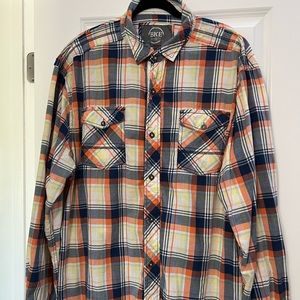 Mens BKE relaxed fit plaid button up
